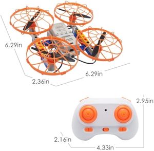 Aismartlink <strong>DIY</strong> Building Block <strong>Drone</strong> RC Car Set Suitable for Kids and Beginners, 2 Different Shapes, Remote Control Quadcopter