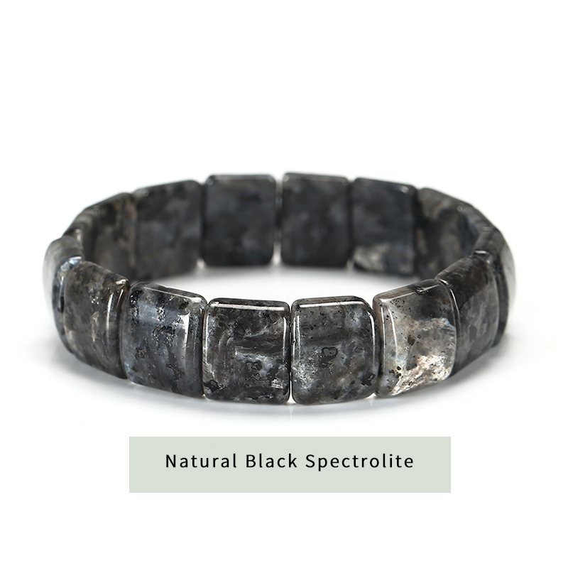 Natural Black Spectrolite Bracelet