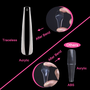 ปลายเล็บทรงสี่เหลี่ยมขนาด XXL ไม่มีช่องโค้ง240CS โลโก้ออกแบบได้ตามที่ต้องการ - Product Image 5