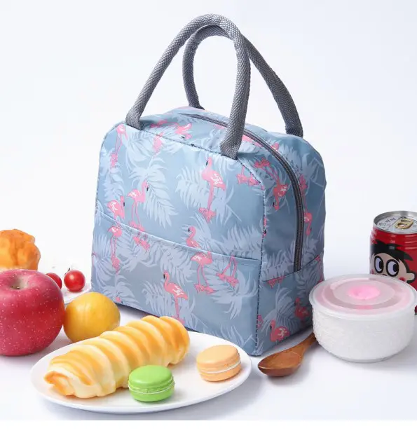 Fonctionnel Motif De Boîte De Déjeuner de Refroidisseur Portatif Isolé Sac à Lunch En Toile de Nourriture Thermique Pique-Nique Sacs Pour Femmes Enfants