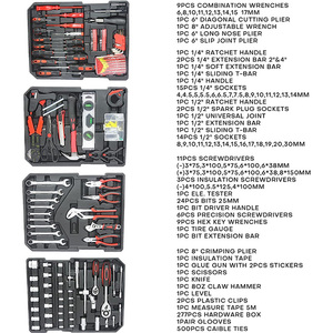 手推车工具集工具箱，带889件工具，带铝制拉杆箱，自动修理 - Product Image 6