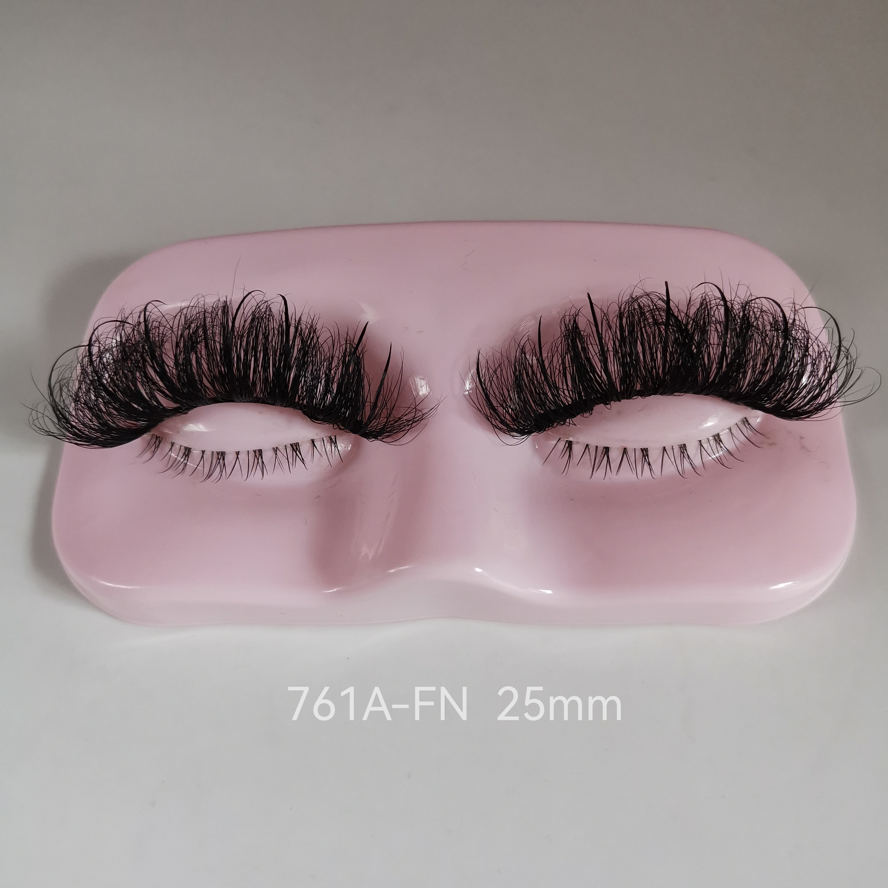 761A-FN 25MM lash on clear tray,without bottom lashes