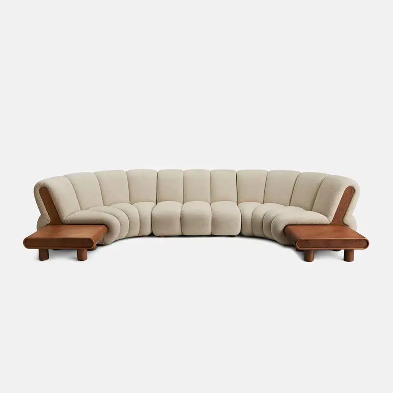 L reto dado forma os módulos modulares curvados do desenhista do sofá da mesa de café podem livremente combinar sofás com sofás diversos
