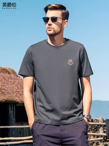 ZZH YF315 erkek gevşek kısa kollu T-shirt serin ve nefes yaz üst seçimdir