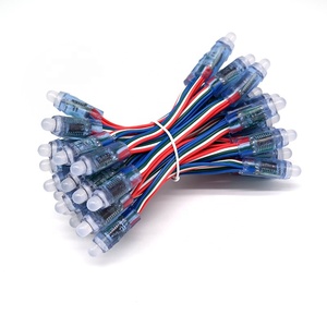 12mm RGB Full Color Pixel LED modulo luci stringhe 50LED 100 DC 5V ingresso PVC corpo IP68 impermeabile digitale LED Pixel - Product Image 1
