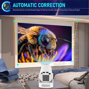 HY300 Ultra Outdoor 4K Full HD Projetor Curto com WIFI 6 170 ANSI LM 720P <span class=keywords><strong>Mini</strong></span> Projetor Portátil com Base de Altifalante HIFI
