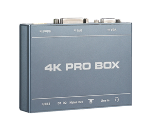Nueva llegada DVI HDMI VGA a USB3.0 Tarjeta de captura 4K PRO BOX HD dispositivo de captura de video HDMI Loop out 1080P 60fps salida Plug and Play HD AV