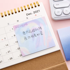工厂价格个性化渐变颜色迷你便签便签可重复使用便签套装