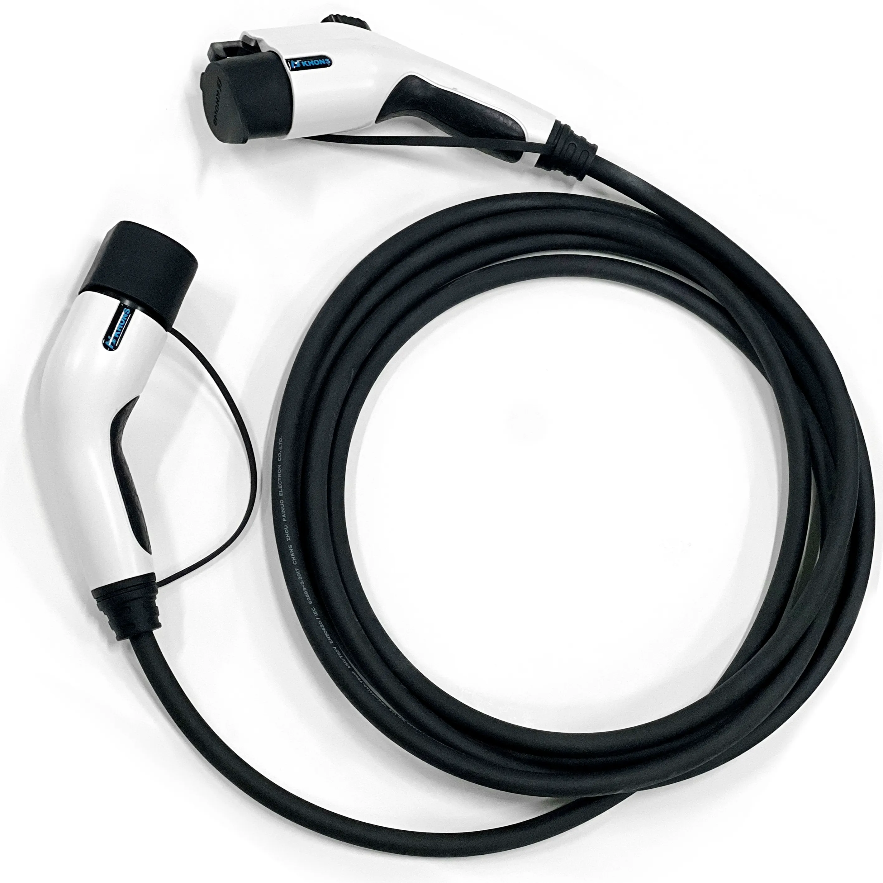 Manufacturers wholesale ev charger cable 5m IEC62196 ev charger plug portable type 2 to type 2 ev charging cable 32a