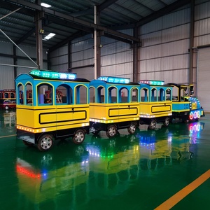Özelleştirilmiş çocuklar fiberglas izsiz tren, çocuklar için eğlence lunapark oyuncakları elektrik motoru Thomas izsiz tren - Product Image 4