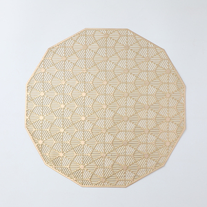 长方形定制彩色印花压制乙烯基金属聚氯乙烯餐垫日用桌垫 - Product Image 6