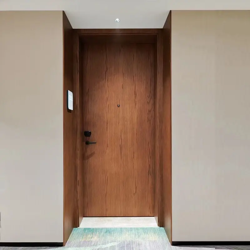 Puerta interior de madera chapada Puerta a prueba de sonido para hoteles