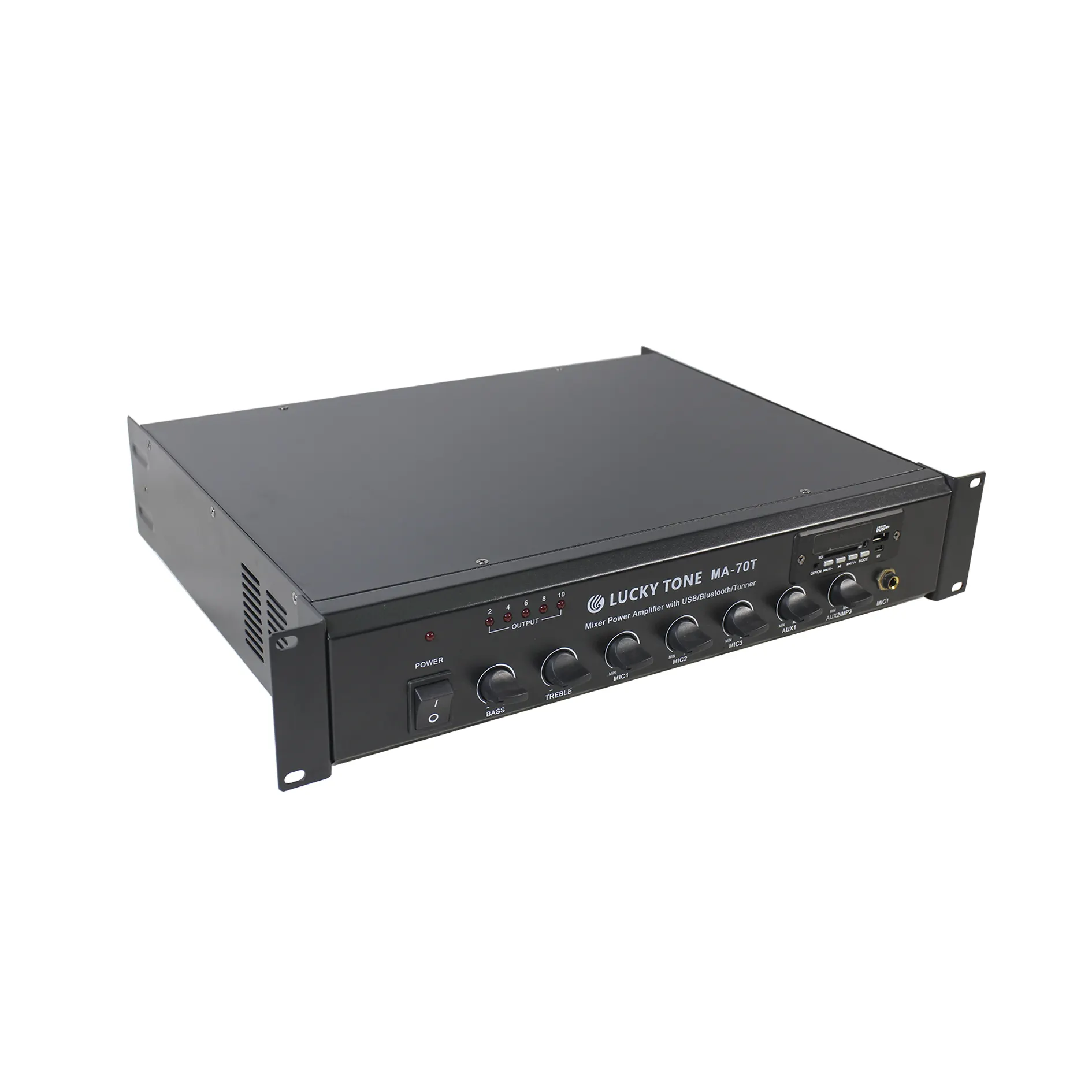T Oem 70W Karaoke Tafelblad Mp3/Sd/Fm Bluetooth Mixer Eindversterker Met Usb En Tuner