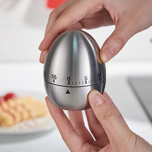 Orologio da cucina per il conto alla rovescia per il conto alla rovescia per la casa creativa orologio per il conteggio degli strumenti di cottura 60 minuti in acciaio inossidabile uovo - Product Image 1