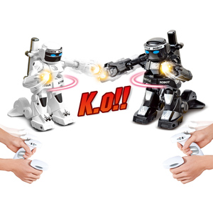 2หุ่นยนต์แพ็ค2.4กรัม RC ของเล่นต่อสู้หุ่นยนต์สำหรับแบบโต้ตอบ K.O 2.4กรัมไฟเสียง