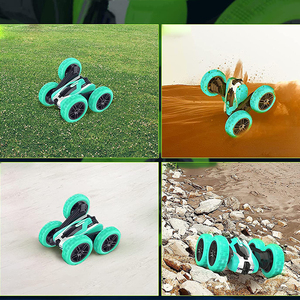รถสตั๊นท์บังคับวิทยุ4WD องศาพร้อมไฟ LED,รถบังคับวิทยุ2.4G Stunt Drift การเสียรูปพร้อมรีโมทควบคุมรถตีนตะขาบบังคับวิทยุ360องศา - Product Image 6
