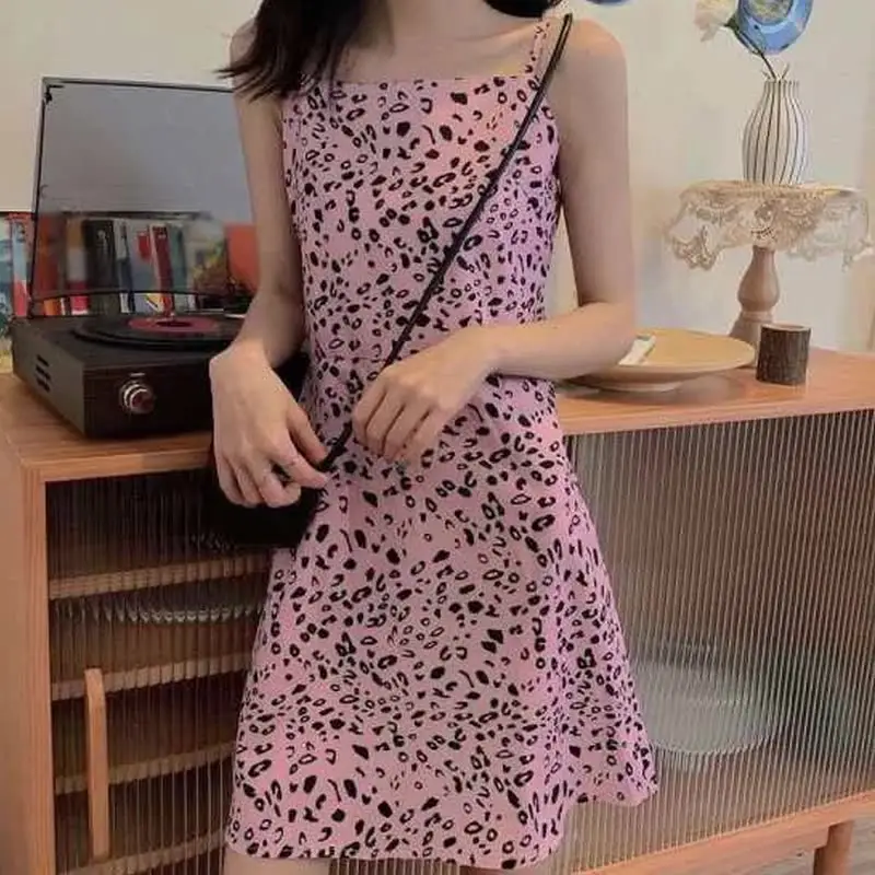 Vestido curto feminino, corte em linha a longo prazo rosa fino sexy