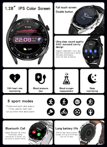 Lemfo — montre connectée E20 pour les hommes, étanche, fonctionne avec les appels téléphoniques, la pression artérielle et la fréquence cardiaque, bluetooth - Product Image 5