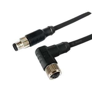 M8 IP67 3 4 5 6 8 Pin kablo su geçirmez konnektör PVC siyah koruyucu kablo sensörü 3m pirinç PVC plastik 3a ile yük hücresi için - Product Image 4