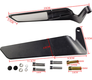 Có thể điều chỉnh phổ quát hợp kim gương chiếu hậu vô hình cánh thiết kế sửa đổi phụ kiện cho xe máy đường phố Xe Ô Tô Điều kiện Mới - Product Image 2