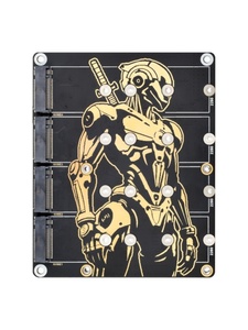 PCIe zu 4-Ch M.2 Adapter platine für Raspberry Pi 5, unterstützt 4-Kanal-NVMe-Solid-State-Laufwerke, unterstützt die Strom versorgung des RPi 5, Rpi NVMe - Product Image 3