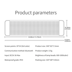 96*20 64*20 araba Led matris piksel paneli Diy RGB App + uzaktan kumanda programlanabilir şeytan göz gösterge ışığı animasyonlu gözler için kamyon - Product Image 6