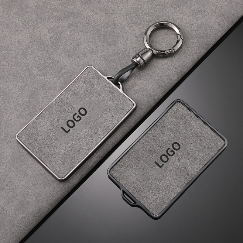Carte Premium Grise + Boucle d'accroche