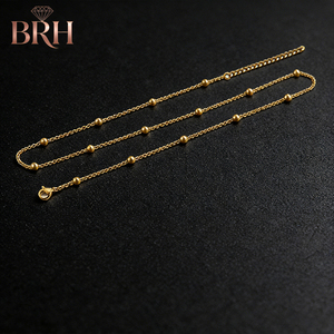 18k pvd गोल्ड प्लेटेड क्यूबन चेन हार फिगारो हिप-हॉप क्यूबन स्टेनलेस स्टील हार - Product Image 3