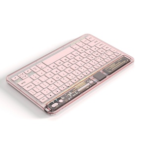 Teclado retroiluminado delgado de 7 colores Teclado transparente inalámbrico recargable para Tab iPad Smartphone Android IOS Dispositivos Windows - Product Image 2