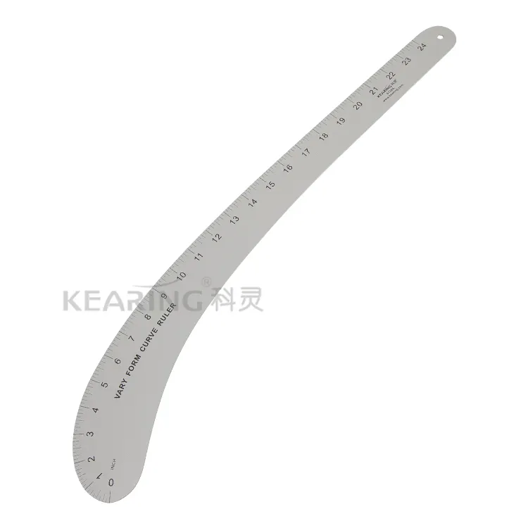 Keying marca, régua de curva francesa de alumínio, 24 polegadas, forma variável, régua de curva alfaiate # 6224a