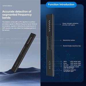 瑞吉斯迷你隐藏相机探测器笔反间谍凸轮射频红外信号探测器 - Product Image 6