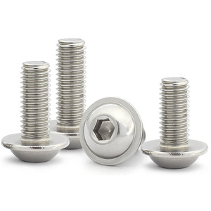 Sujetadores M2 M4 Cabezal de botón de brida galvanizada Sujetador de panel de estilo hexagonal con tornillo de máquina de arandela - Product Image 3
