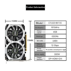 HOT Sale <strong>msi</strong> GeForce Ventu-s Xs Gtx1630 Gtx1650 Gtx1660 Grtx2060 Graphics Card for Computer Game GPU Gddr6 Video Card - Product Image 2