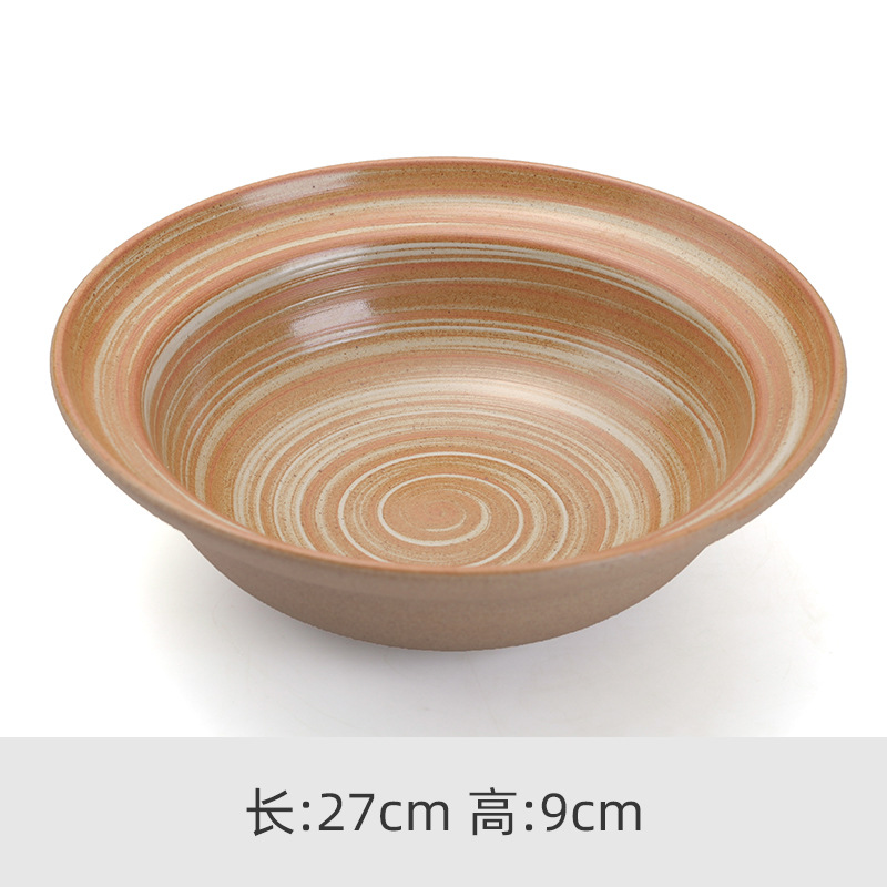 Plato hondo de arcilla con forma de sombrero para sopa, 27 cm