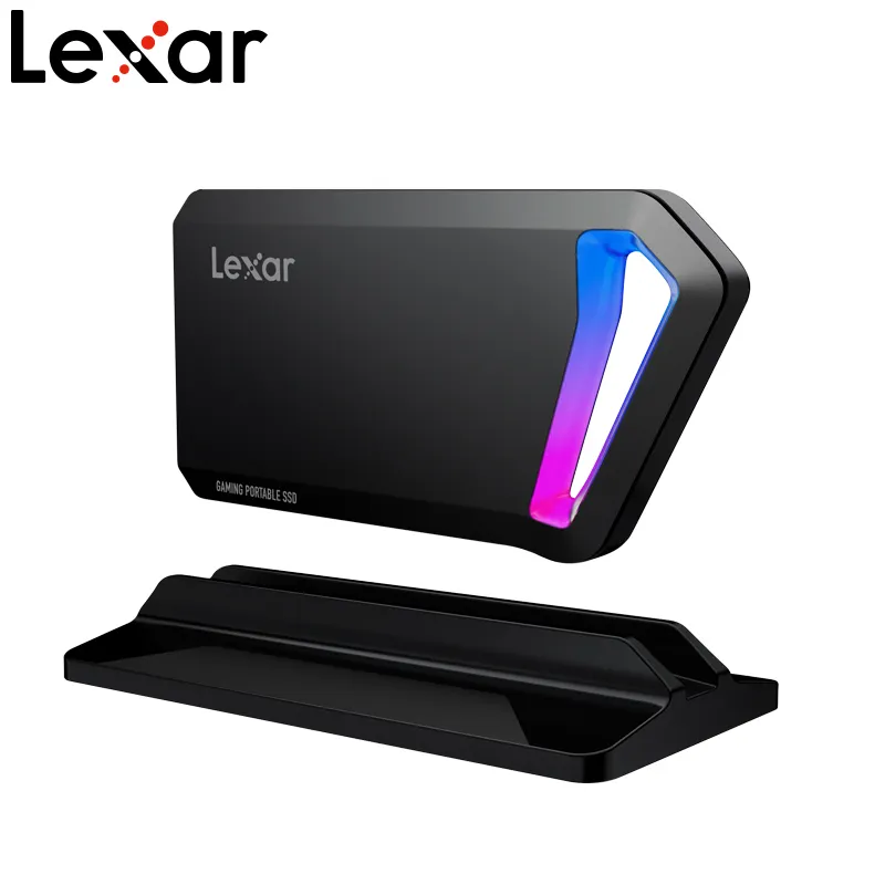 Lexar SL660 SSD Portabel Slb3,2 BLAZE, Lampu Eksternal Kelas Atas RGB Tipe-c 1TB untuk Game Pemutar