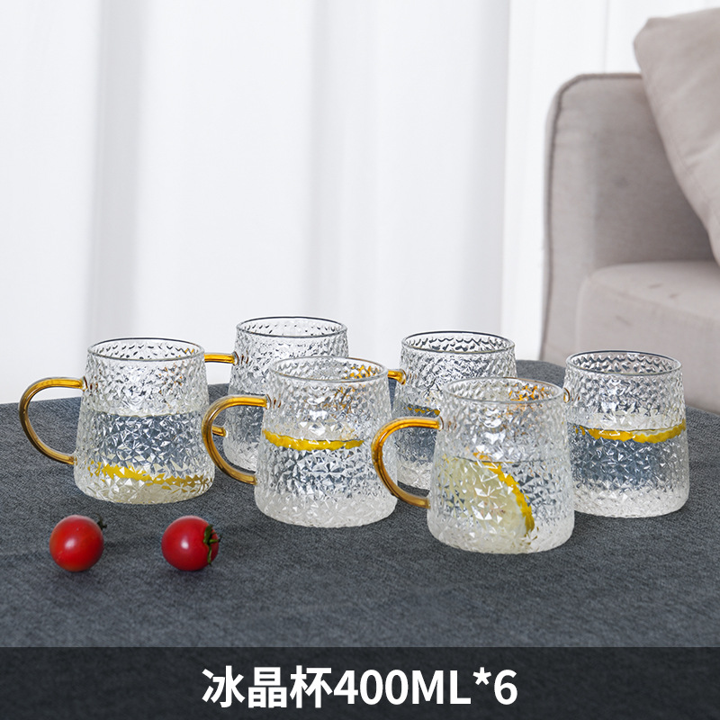 6 ice crystal cups, 400ml each