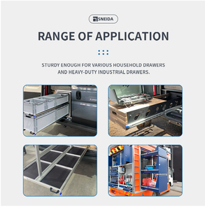 Sneida Ba Phần Kính Thiên Văn Nhiệm Vụ Nặng Nề Ngăn Kéo Slide 500lb Mở Rộng Đầy Đủ Runner Hướng Dẫn Cho Nhà Bếp Ngoài Trời Phòng Tập Thể Dục Phòng Ngủ - Product Image 5