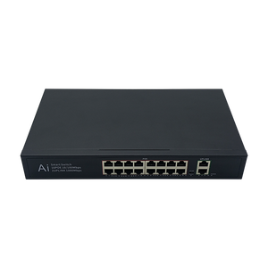 18-port PoE anahtarı, 16*10/100Base-T(X) PoE ve 2*10/100/1000Base-T(X) Uplink portunda IEEE802.3 Af/ - Product Image 2