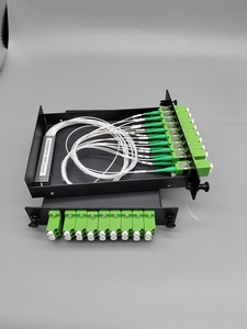 Divisores de montaje en rack PLC de módulo mixto 1RU 1*1*1*16 LC/APC Cassette Panel de conexión de fibra óptica Compatible con divisor de red G/3G - Product Image 3
