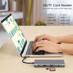 Usb c Hub Multiport Adapter with Pd/USB3.0/RJ45/ VGA USB3.0 11 Splitter Port Type C HUB for Macbook Pro Air Pc <strong>Computer</strong> - Product Image 4