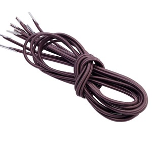 Wholesale 4mm Polyester <strong>Cord</strong> Elastic String with Clip Custom Length Metal Latex Round Pattern Elastic <strong>Cord</strong> With Metal Tag
