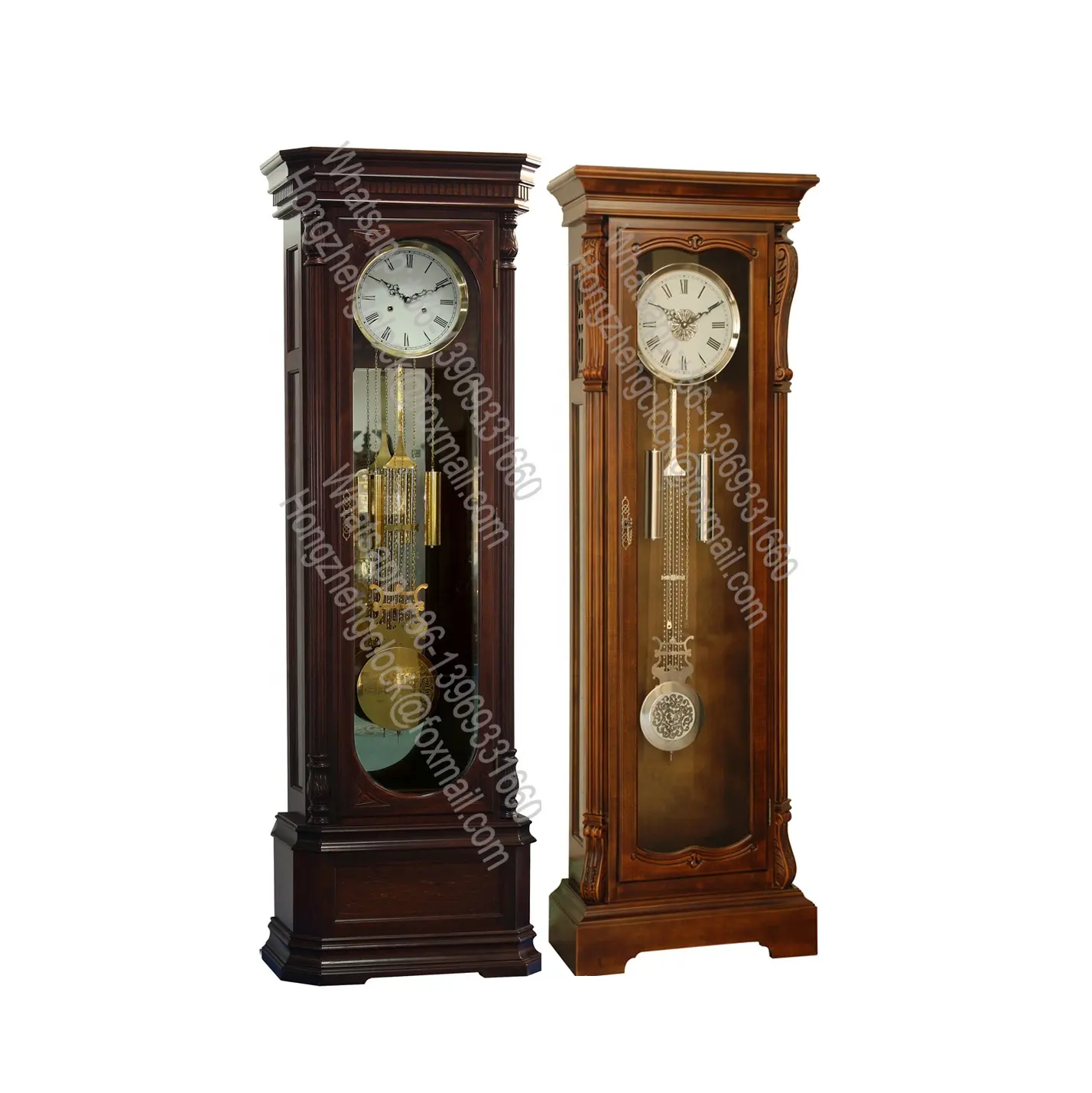Reloj Grandfather de Howard Miller está acabado en Black Satin en materiales selectos, Reloj de Suelo de maderas duras