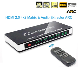 Matriz Hdmi 4x2 conmutador 4K a 30Hz CEC arco apoyo de Audio y vídeo - Product Image 5