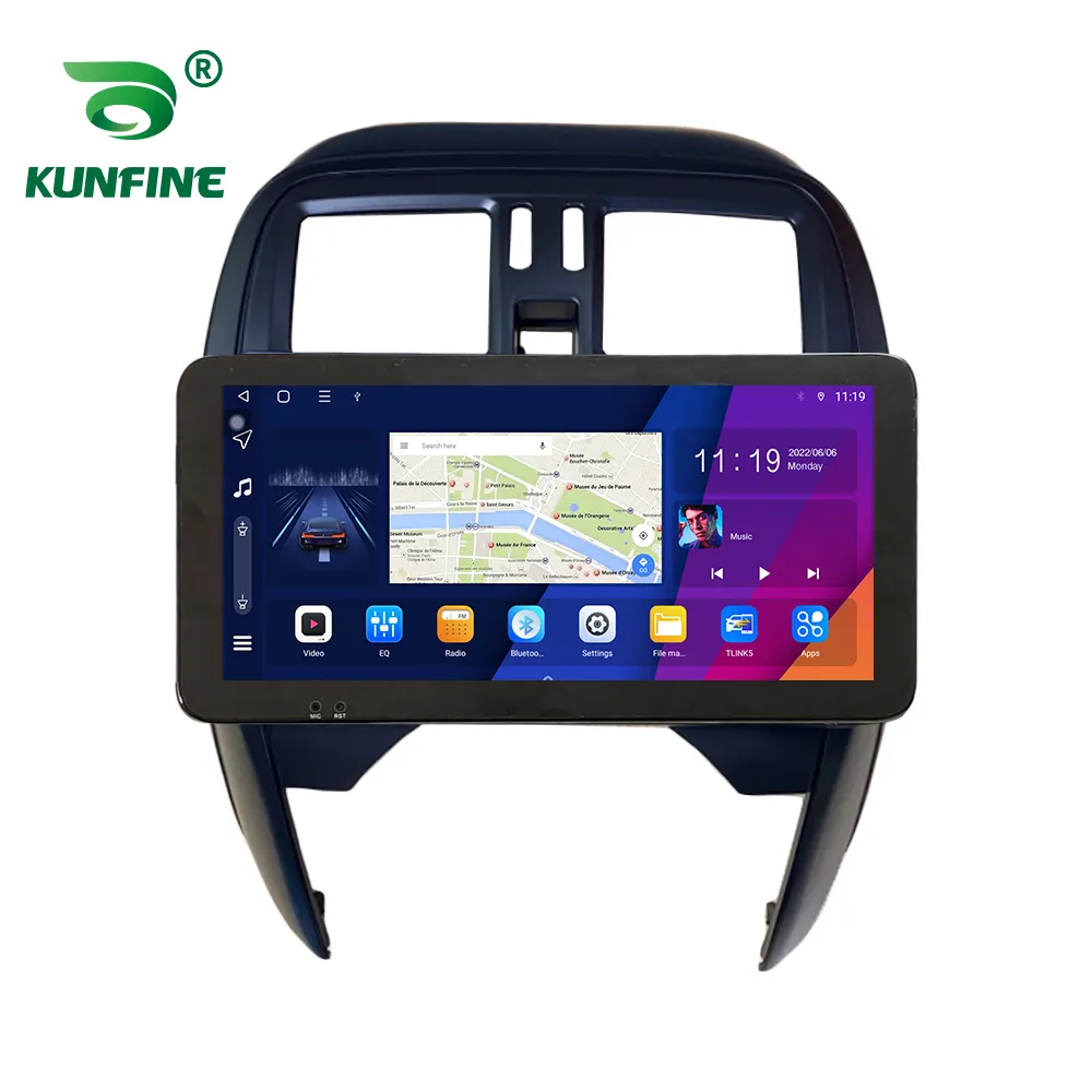 Unidad central para NISSAN MARCH/MICRA 2015, dispositivo de pantalla QLED de 10,33 pulgadas, doble 2 Din, estéreo, navegación GPS, Radio para coche Android