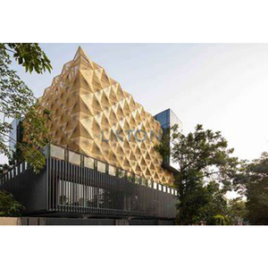 Gebäude fassaden Moderne Vorhang fassaden Lasers ch neiden von Blechen 3d Aluminium Wand paneel für Verkleidung system - Product Image 5