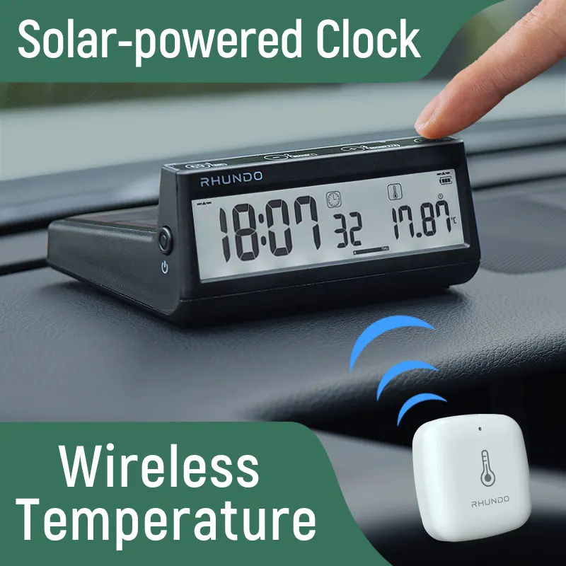 Xe kỹ thuật số LCD đồng hồ xe đồng hồ cho Dash với tháng ngày đèn nền đồng hồ kỹ thuật số cho xe