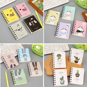 3&quot;*4&quot; A7 Gifts <strong>Notepad</strong> Student and Kids Top Spiral Bound Note Book <strong>Memo</strong> Cat Cartoon Small Mini Cute Portable Pocket <strong>Notebook</strong>