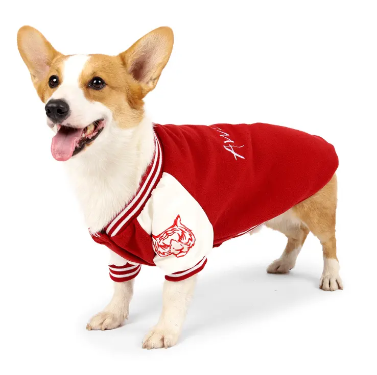 Venta al por mayor estilo deportivo camisa para perros suave ropa de béisbol para perros ropa para mascotas ropa de invierno estampado moderno sostenible