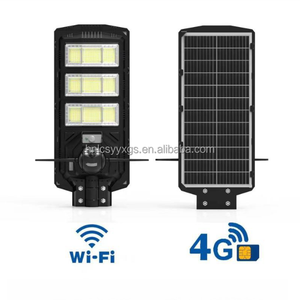 3MP V380pro, солнечная батарея, Wi-Fi, камера безопасности, 4G, двустороннее аудио, уличный фонарь, светодиодный источник света ABS IP66 для использования в саду - Product Image 1