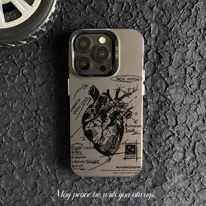 เคสโทรศัพท์มือถือข้ามพรมแดนพร้อมที่จับโทรศัพท์ดีไซน์สุดหรูสีเงิน IMD14รูปหัวใจสำหรับ iPhone16 Apple 15PC12ProMax13 - Product Image 3